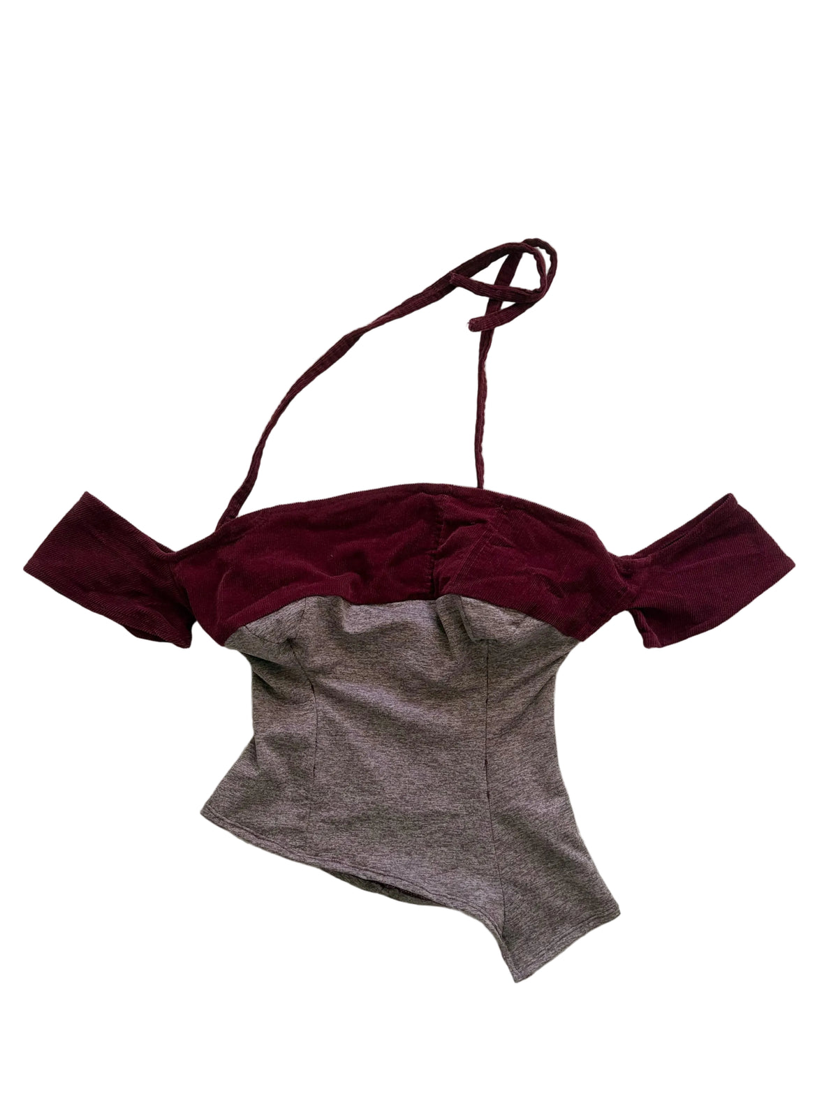 Asymmetrical maroon top