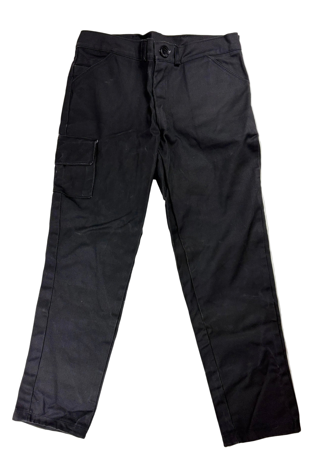 Black denim cargo pants