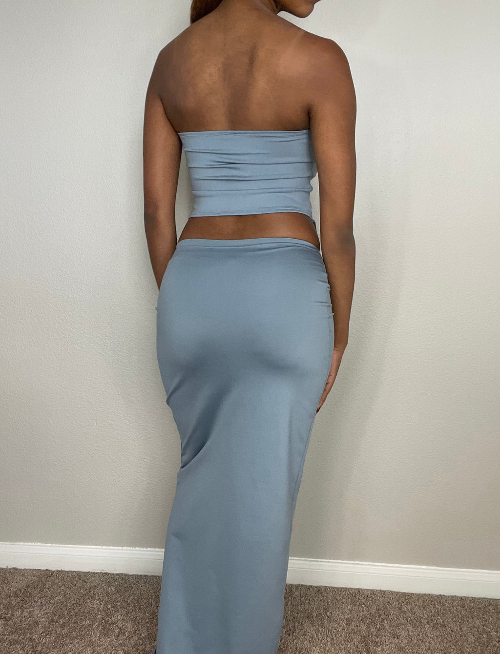 Low rise maxi skirt