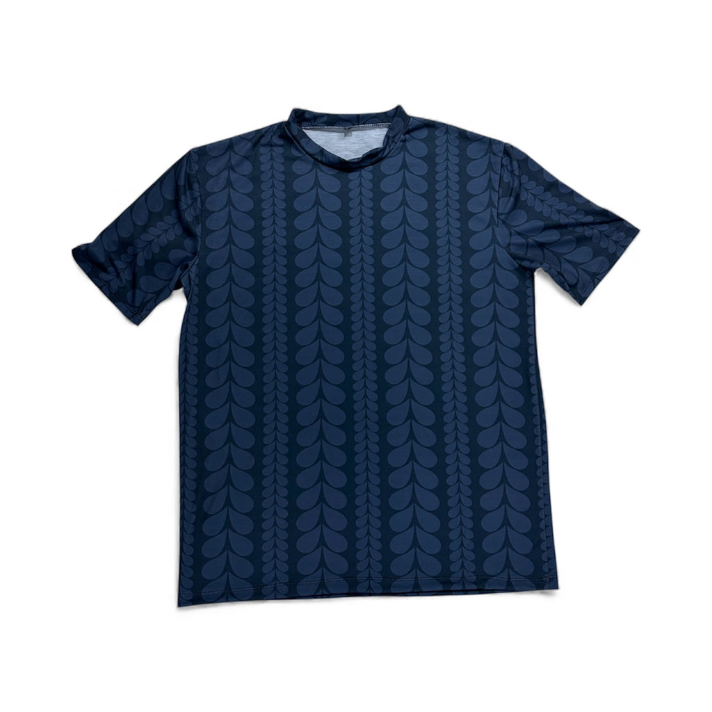 Navy print t